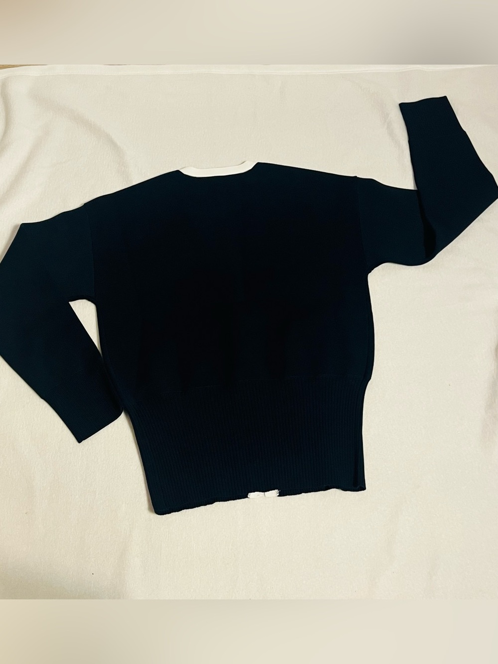 NWT Veronica Beard Navy and White V-Neck Button Cardigan S - Picture 11 of 15